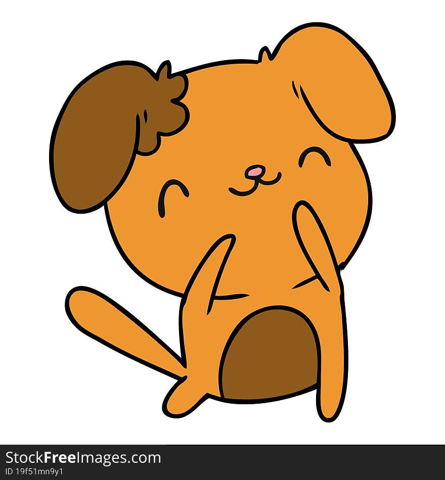 cartoon kawaii of a cute dog