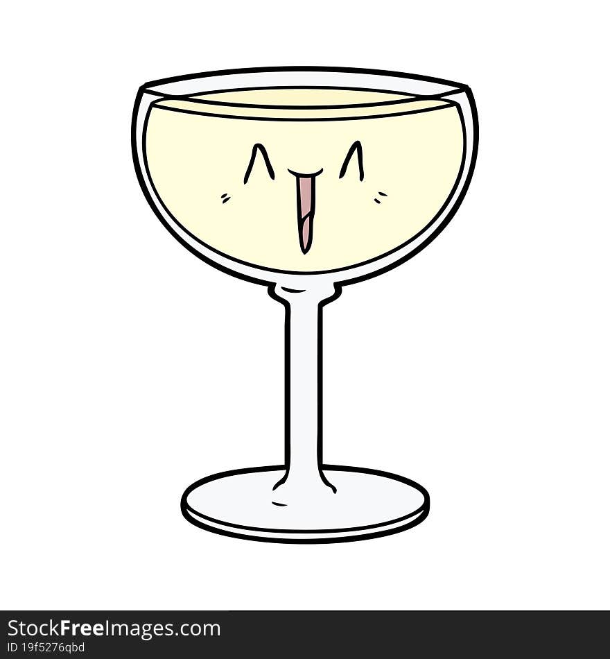 cartoon glass of wine. cartoon glass of wine