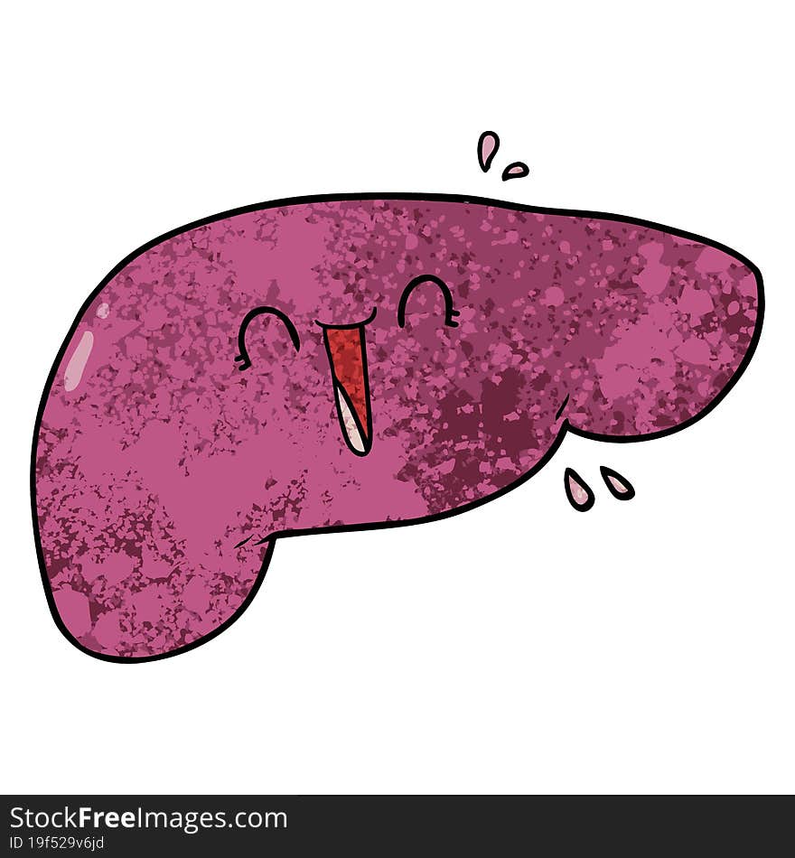 cartoon liver. cartoon liver