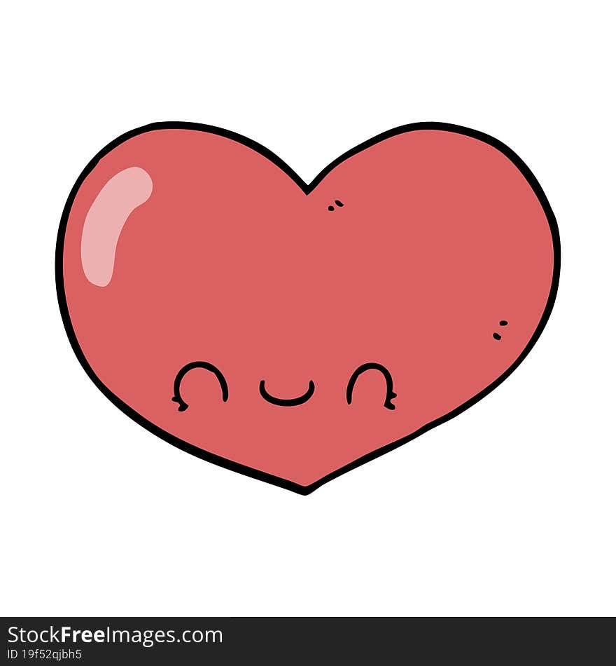 cartoon love heart character