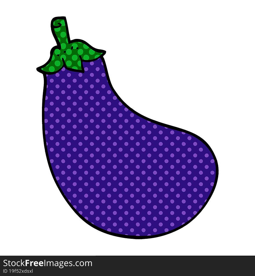 Cartoon Doodle Eggplant