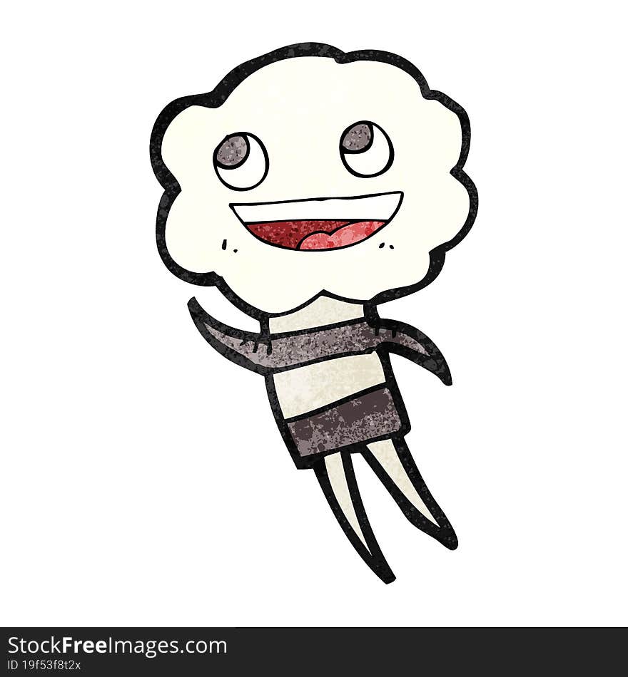 texture cartoon cute cloud head creature