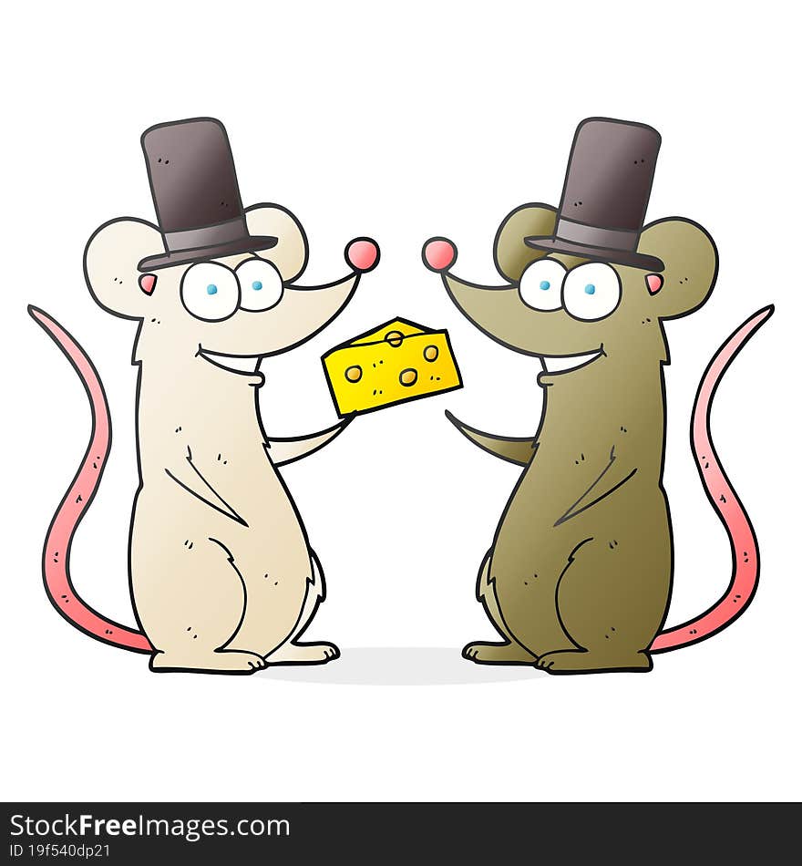 cartoon mice with cheese