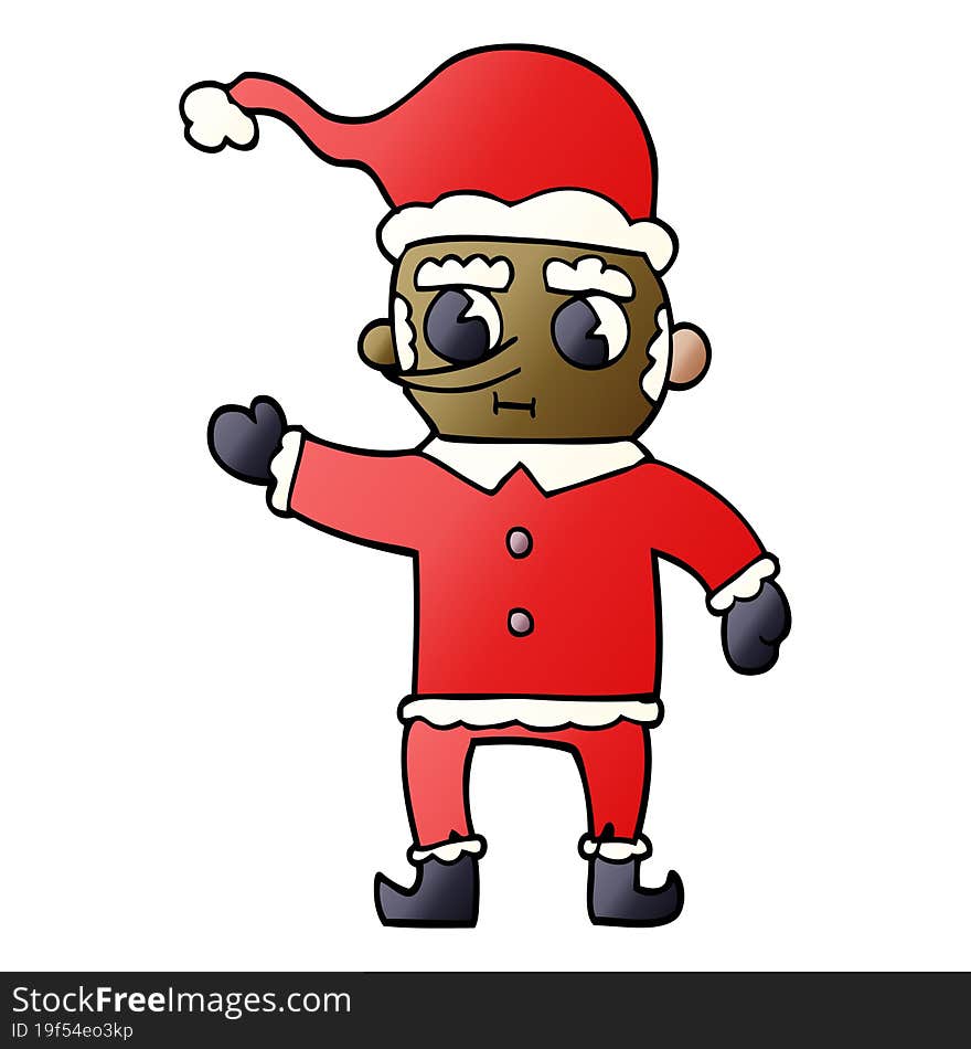 cartoon doodle christmas elf