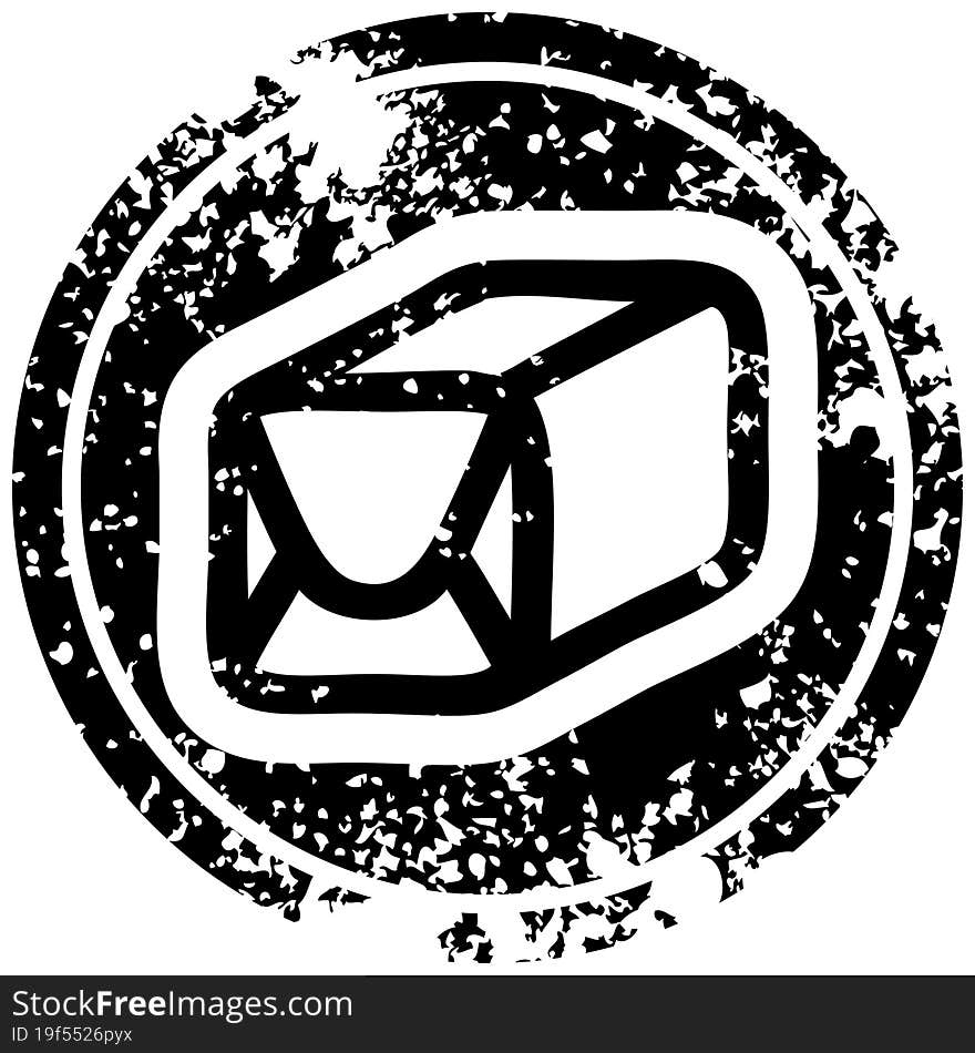 Wrapped Parcel Distressed Icon