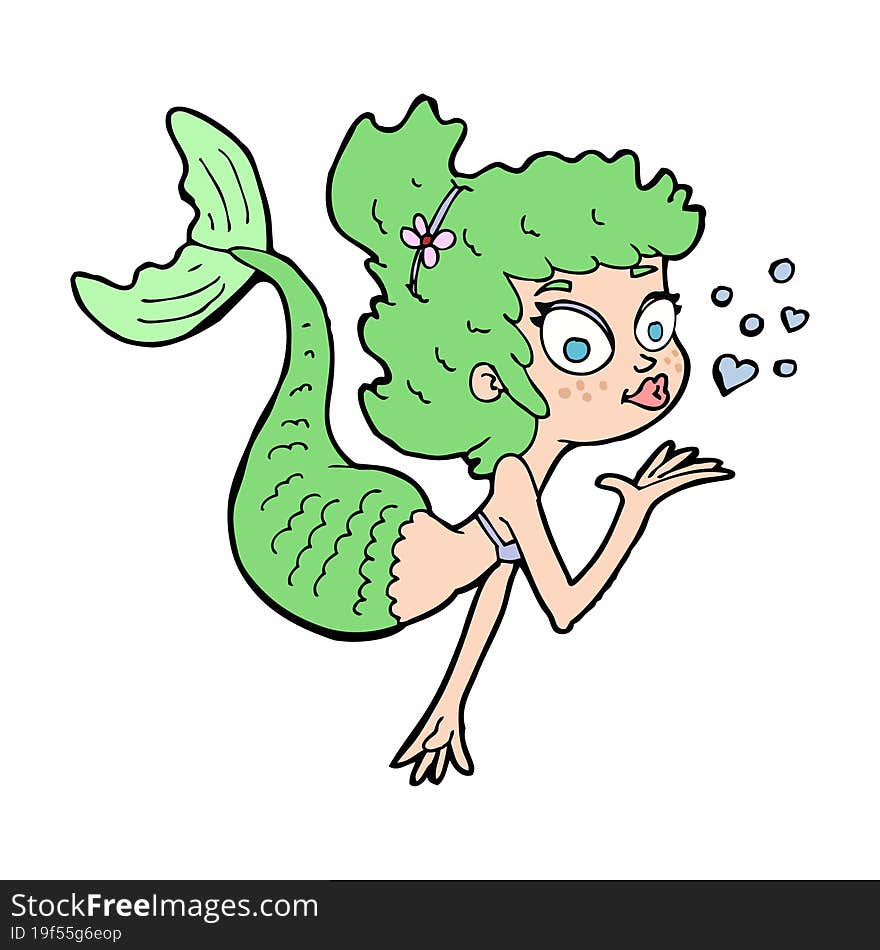 Cartoon Pretty Mermaid