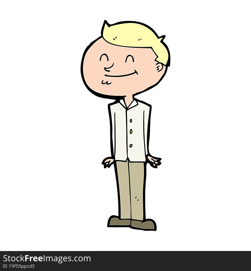 cartoon smiling man