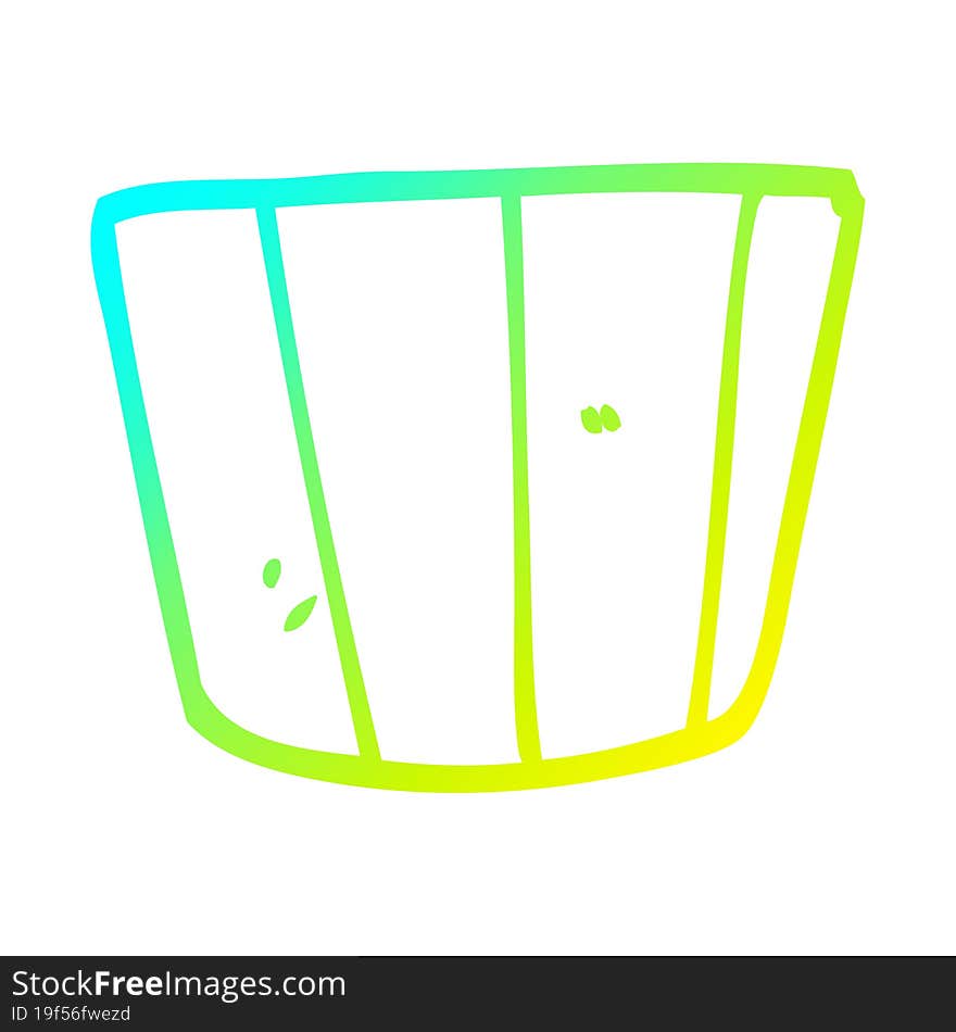 cold gradient line drawing cartoon pot