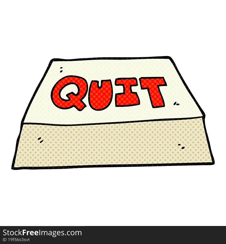 cartoon quit button