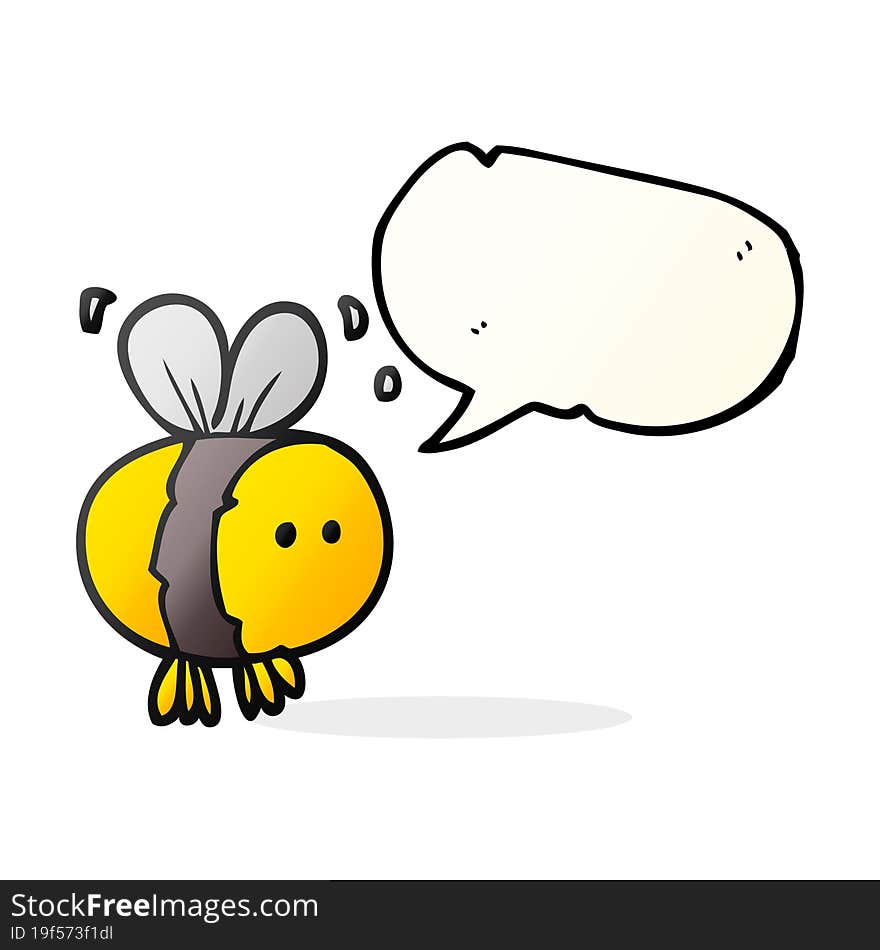 speech bubble cartoon bee