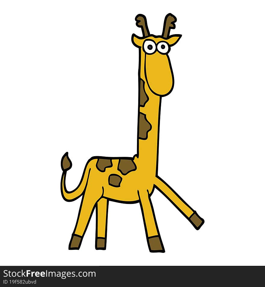 cartoon doodle funny giraffe