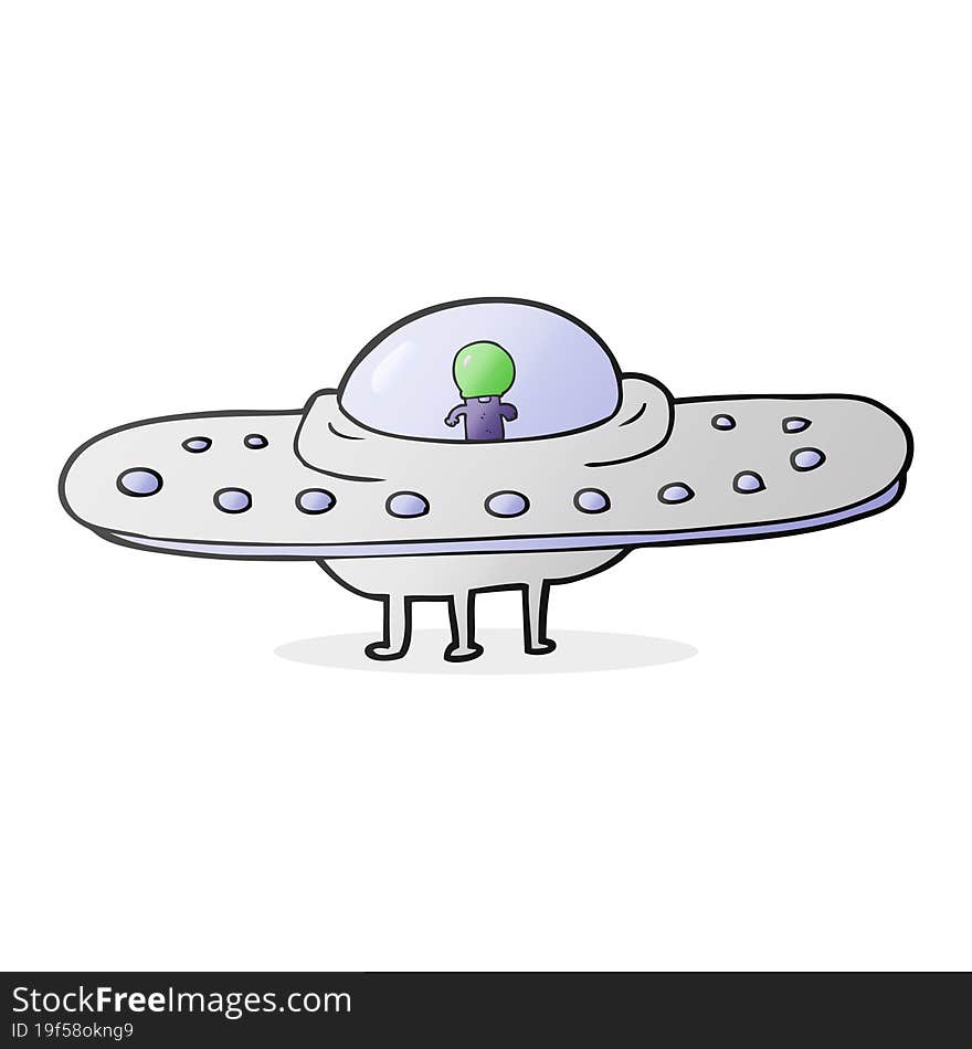 cartoon flying saucer