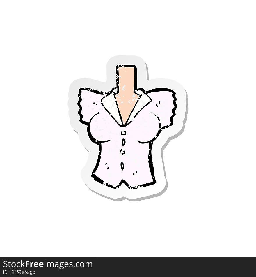 retro distressed sticker of a cartoon body