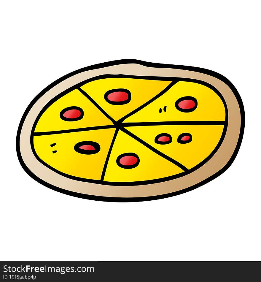 Cartoon Doodle Pizza