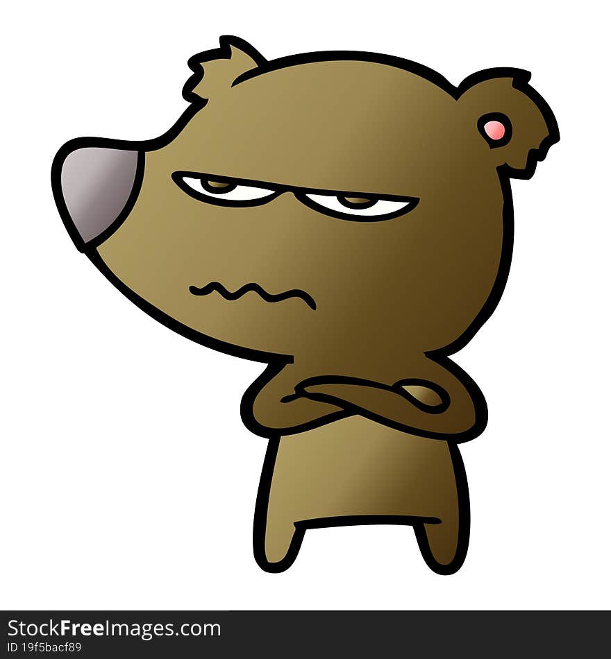 angry bear cartoon. angry bear cartoon