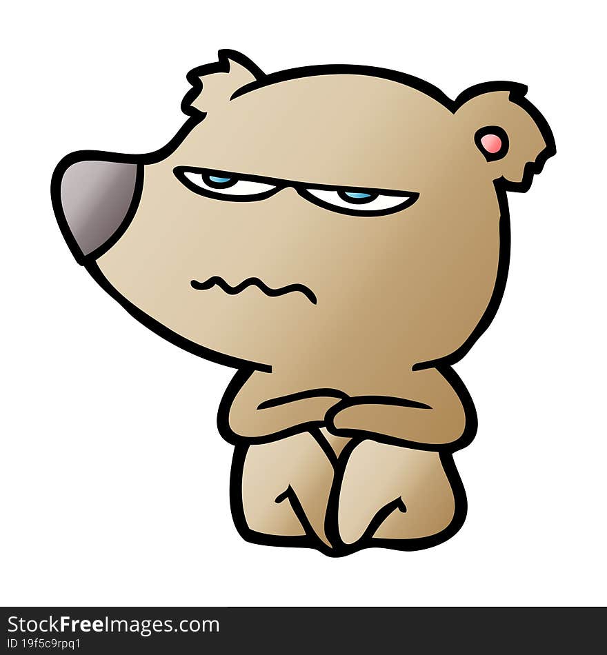 angry bear cartoon. angry bear cartoon