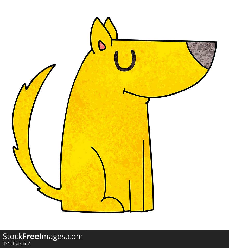 Quirky Hand Drawn Cartoon Dog