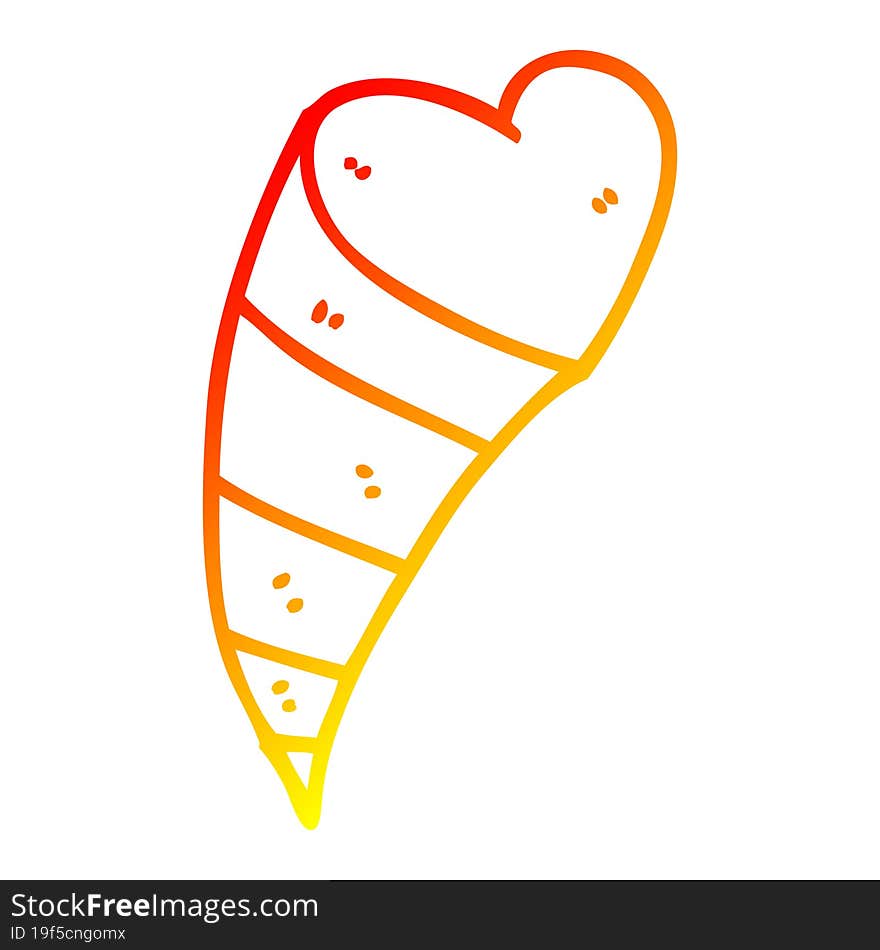 warm gradient line drawing cartoon shooting heart decorative element