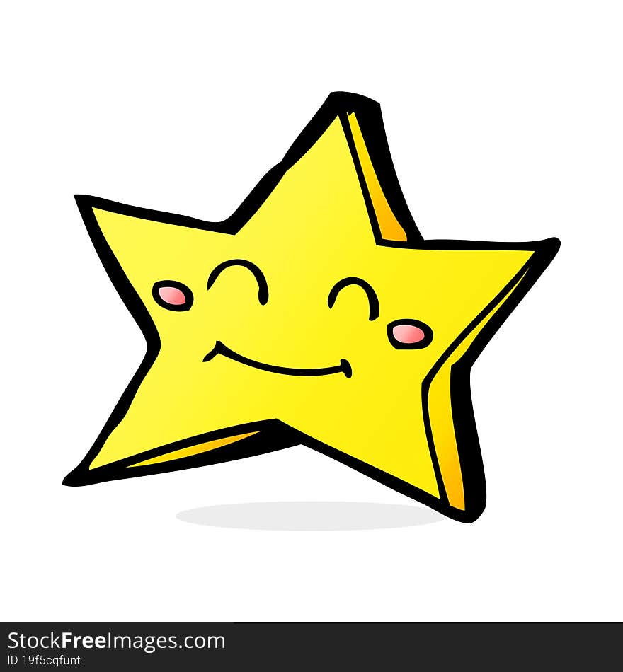 Cartoon Happy Star Character