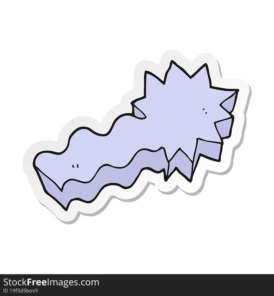 sticker of a cartoon shooting star