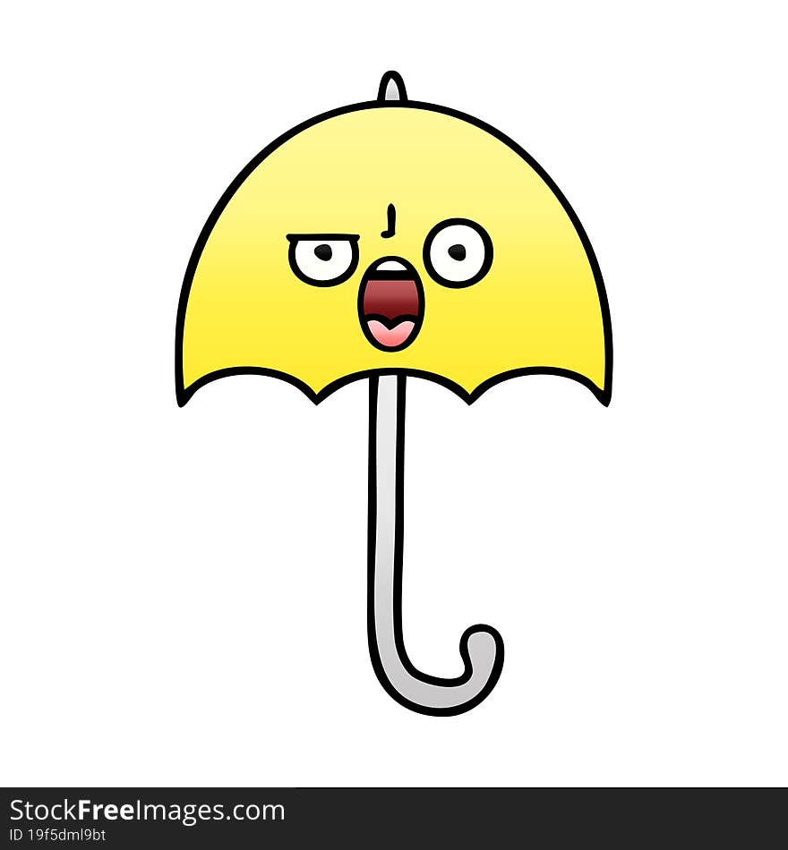 gradient shaded cartoon umbrella