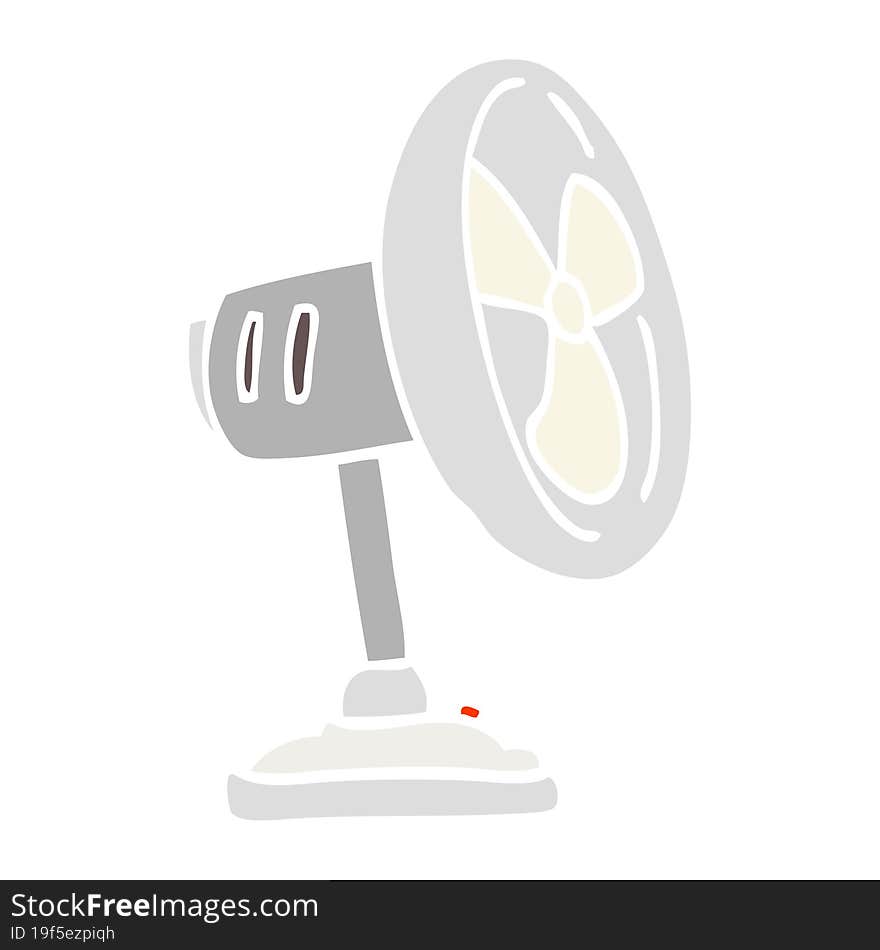 Flat Color Illustration Cartoon Desktop Fan