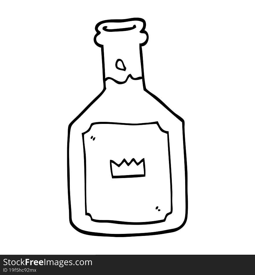 line drawing cartoon alcoholic drink