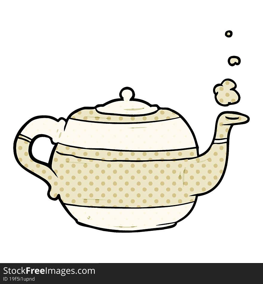 cartoon tea pot. cartoon tea pot