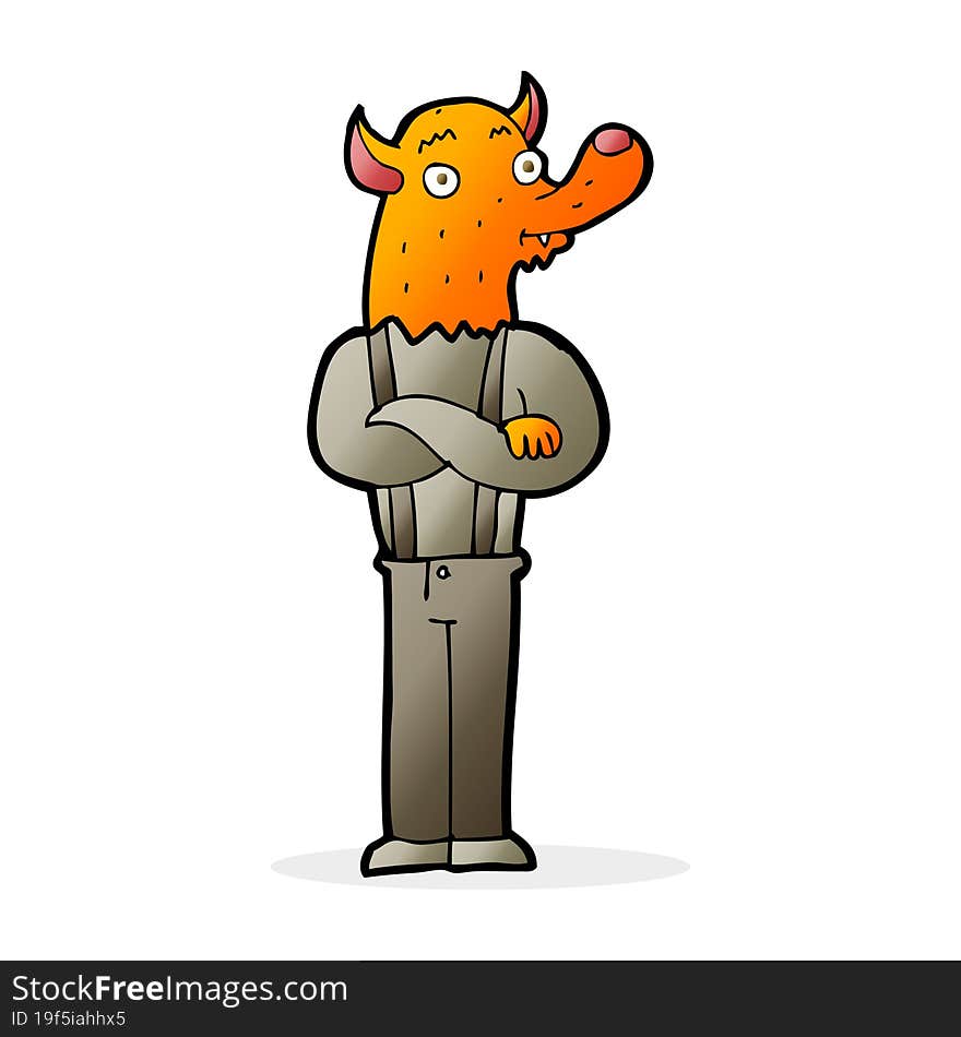 Cartoon Man With Fox Head