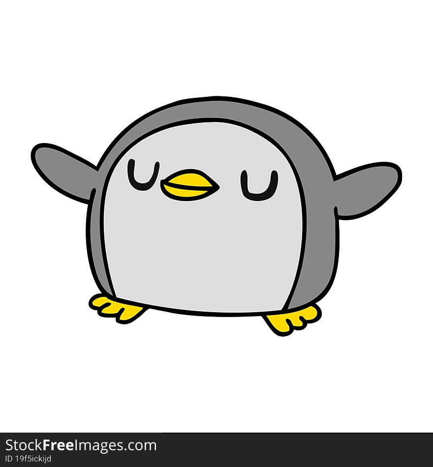 cartoon kawaii of a cute penguin