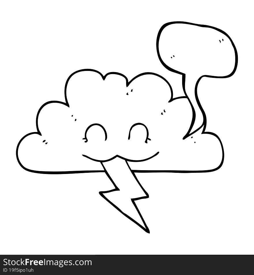 speech bubble cartoon storm cloud