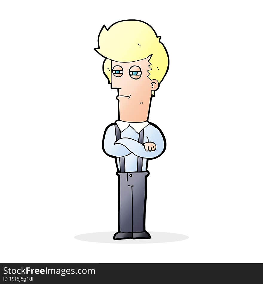 cartoon annoyed man