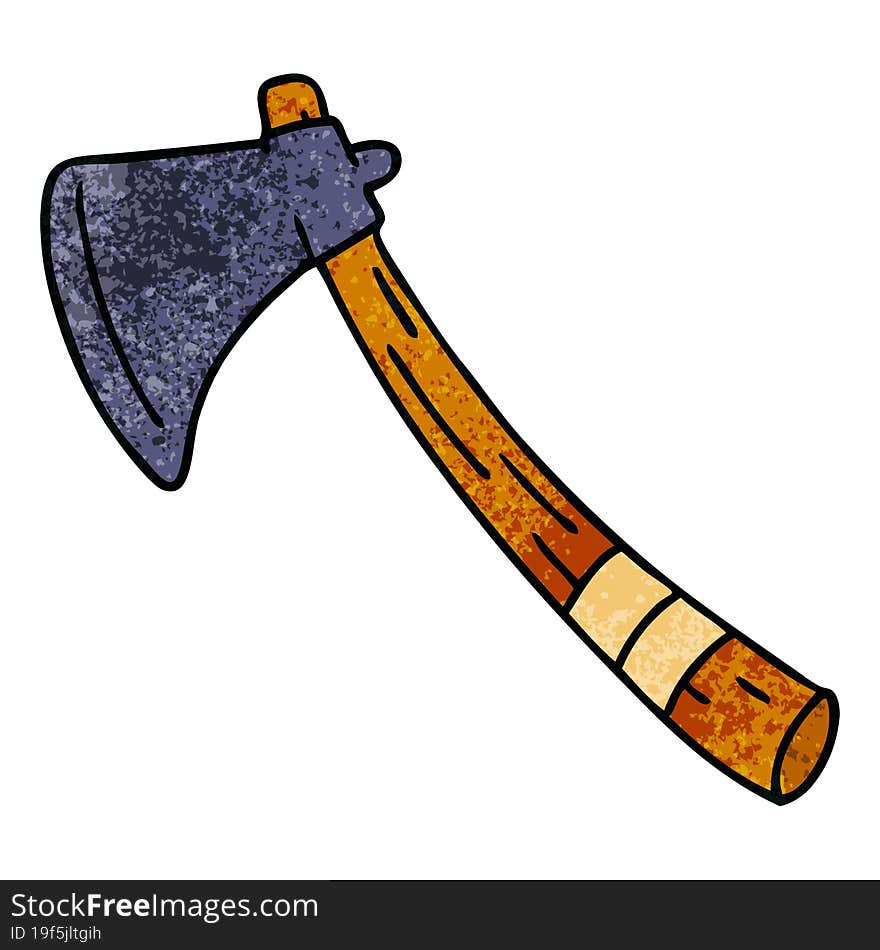 textured cartoon doodle of a garden axe