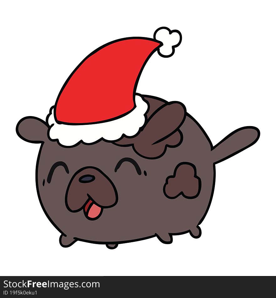 Christmas Cartoon Of Kawaii Dog