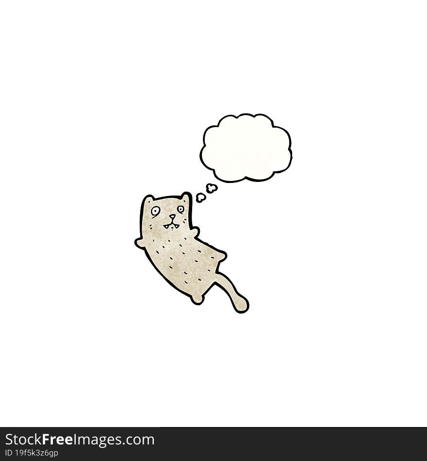 Cartoon Cat With Thought Bubble