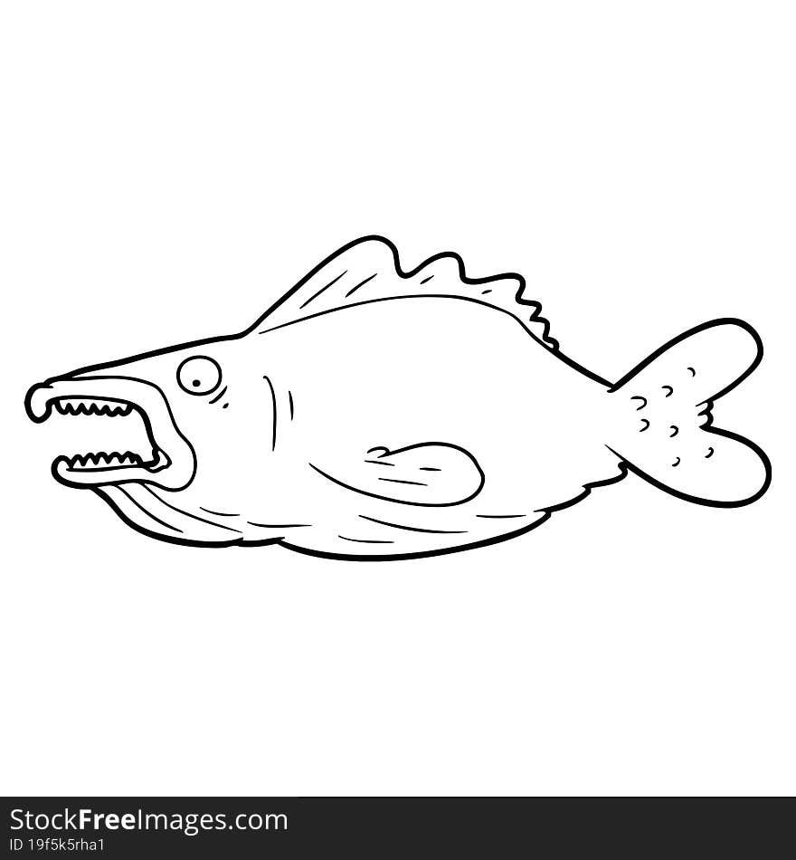 cartoon ugly fish. cartoon ugly fish