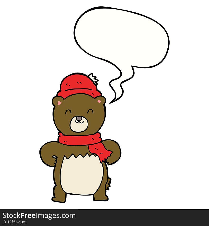 cute cartoon bear with speech bubble. cute cartoon bear with speech bubble