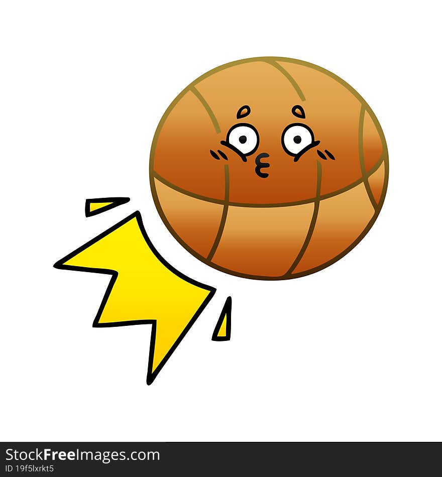 gradient shaded cartoon basketball