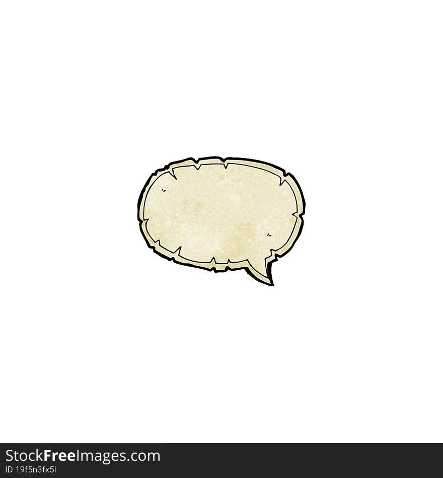 cartoon decorative old speech bubble