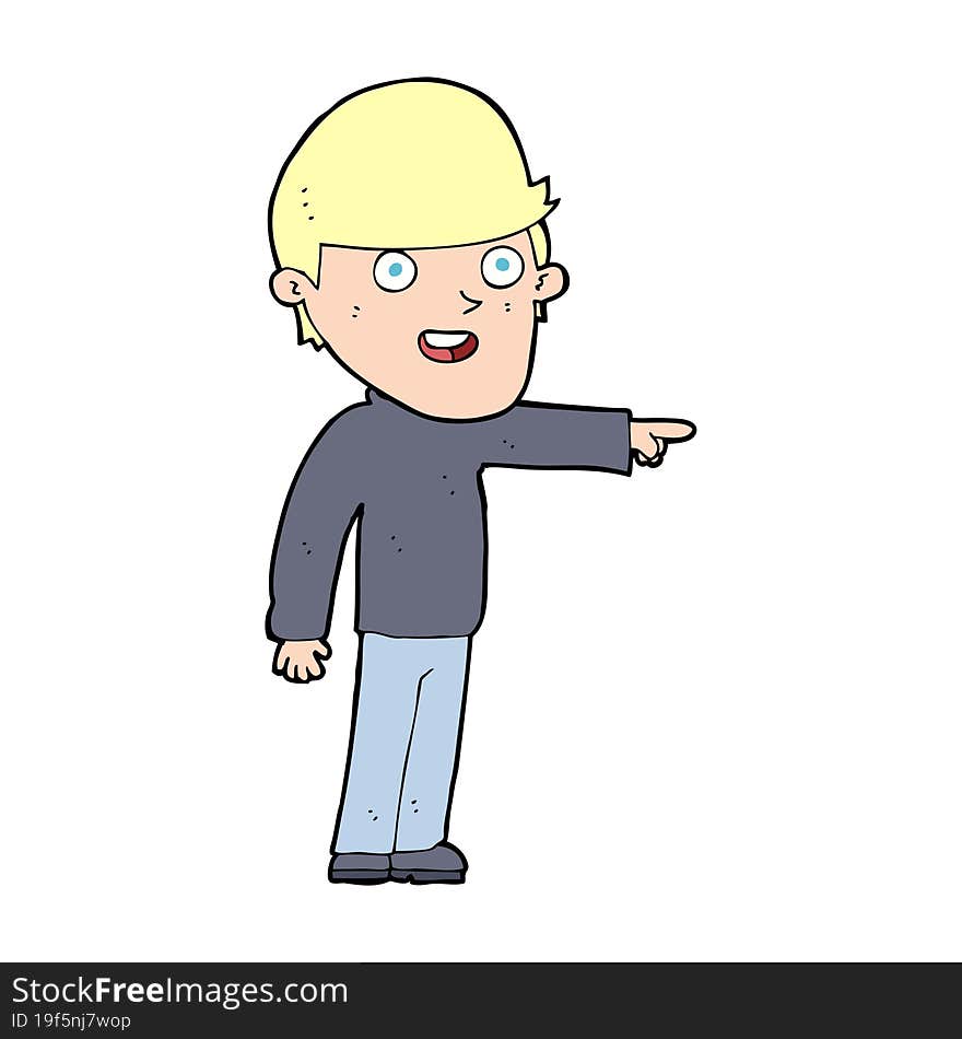 Cartoon Pointing Man