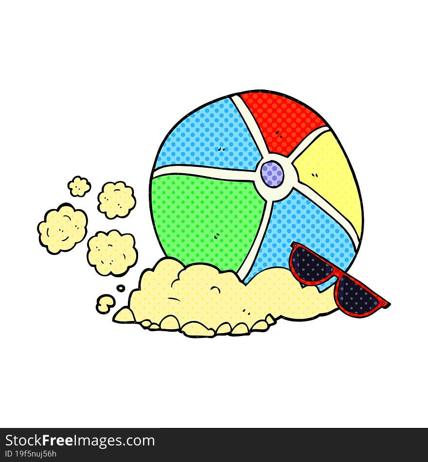 cartoon beach ball