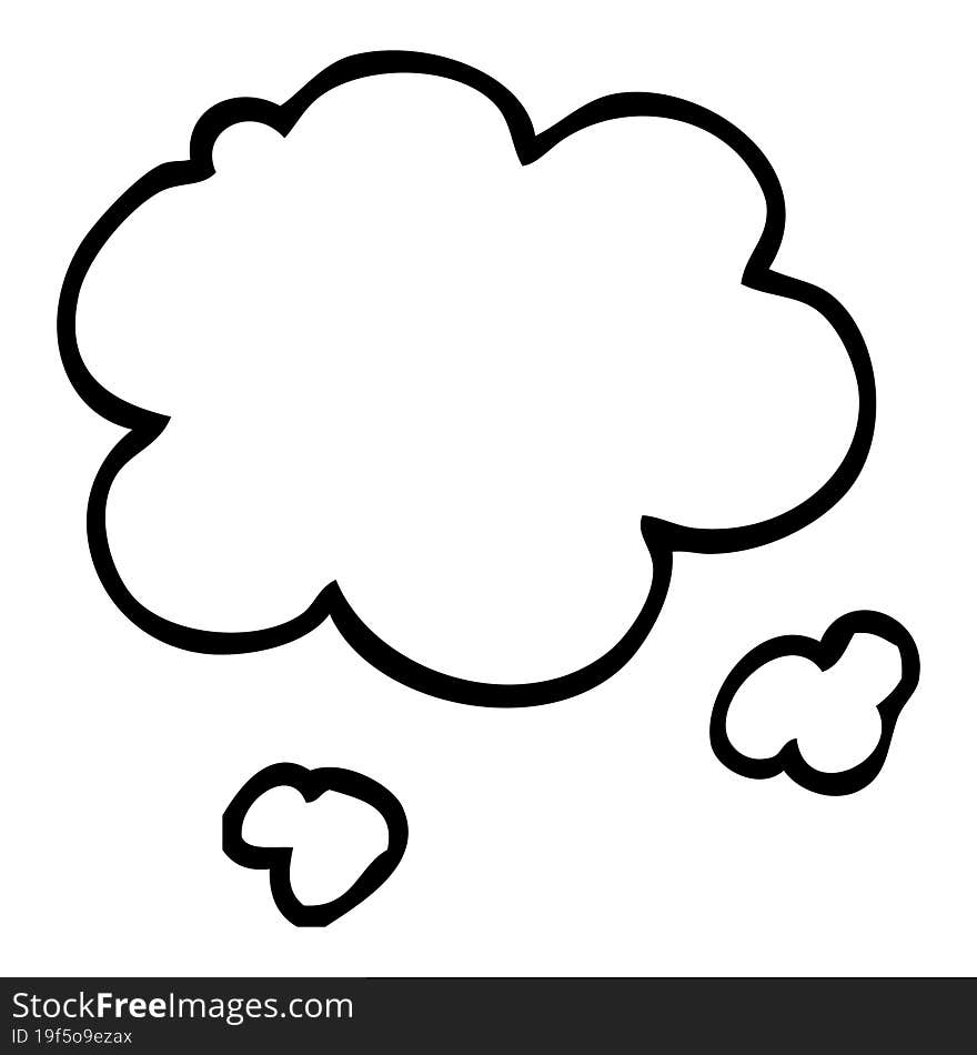 Line Drawing Cartoon Cloud