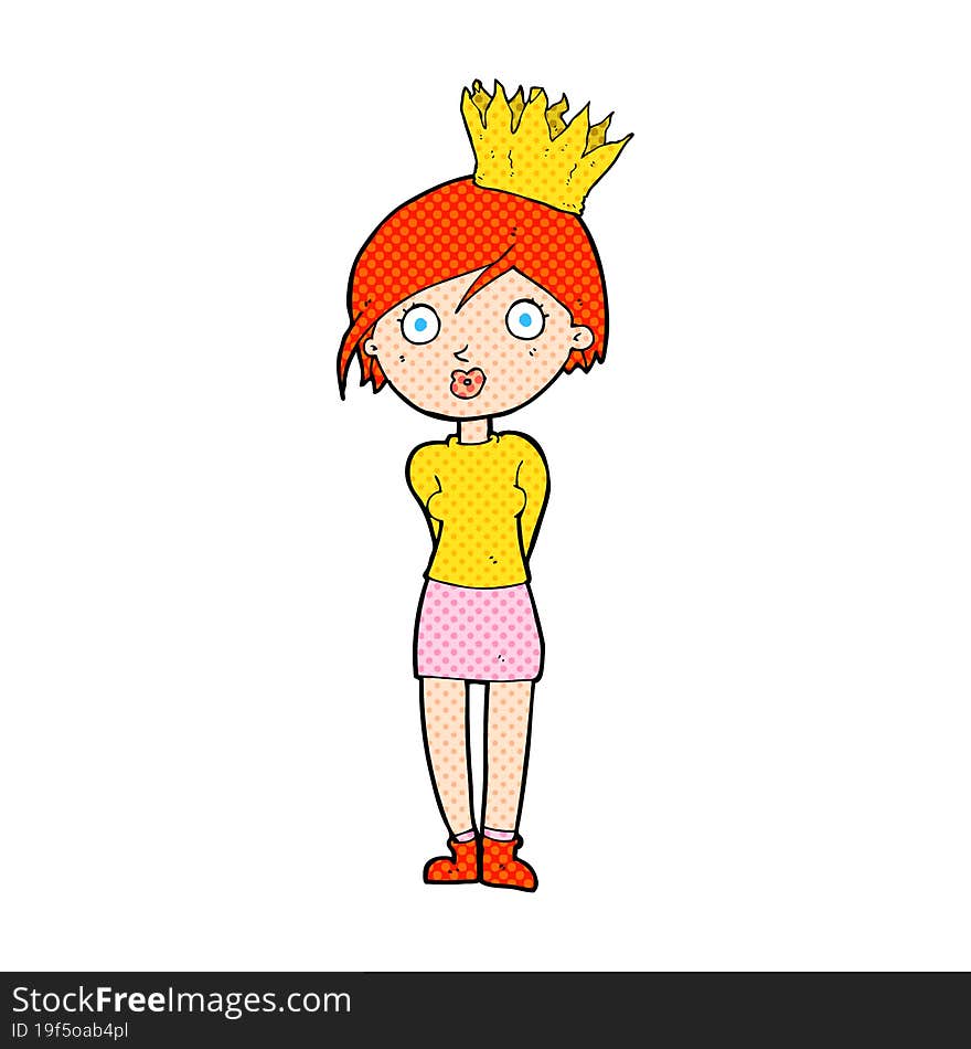 Cartoon Person Wearing Crown