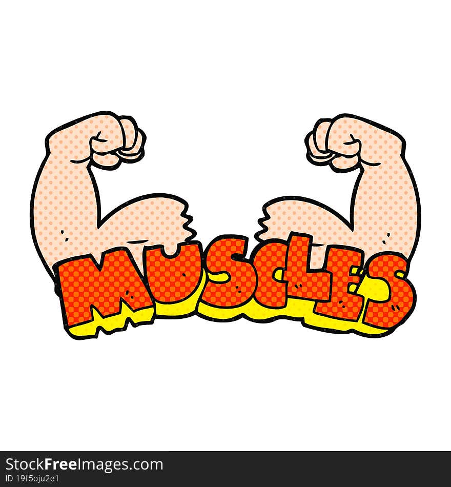 Cartoon Muscles Symbol