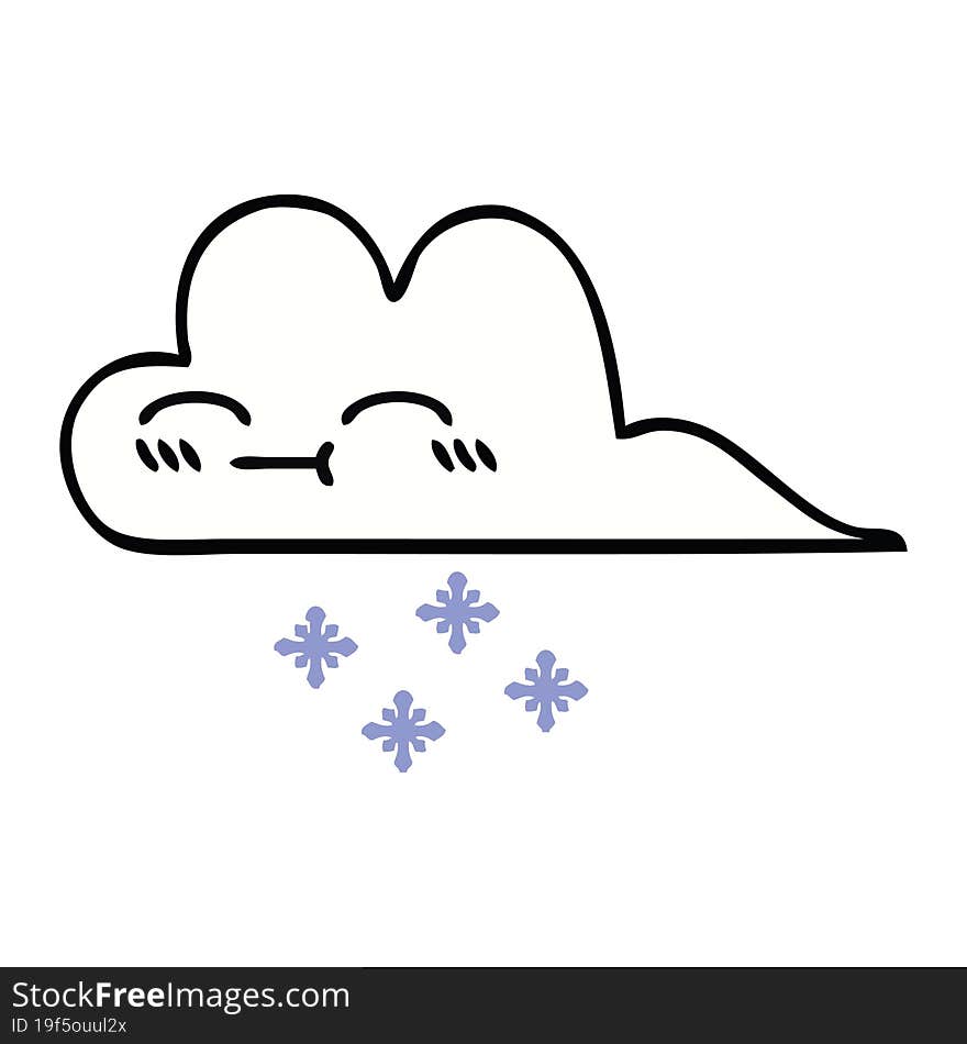 Cute Cartoon Snow Cloud