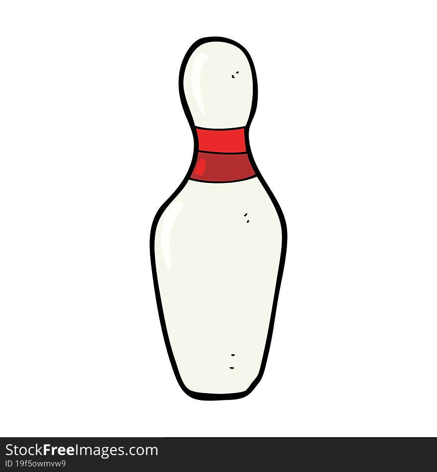 cartoon ten pin bowling skittle