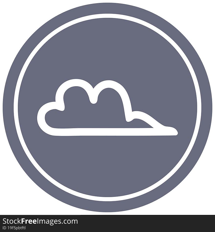 Weather Cloud Circular Icon