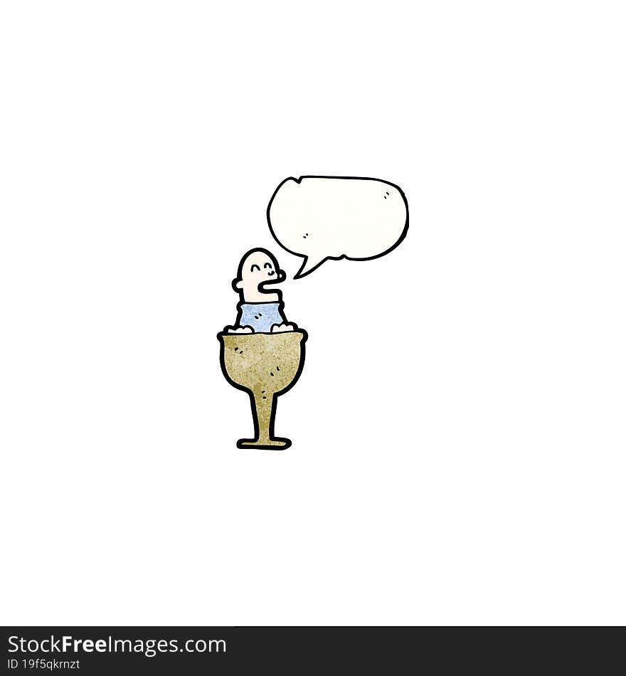 cartoon man in cup