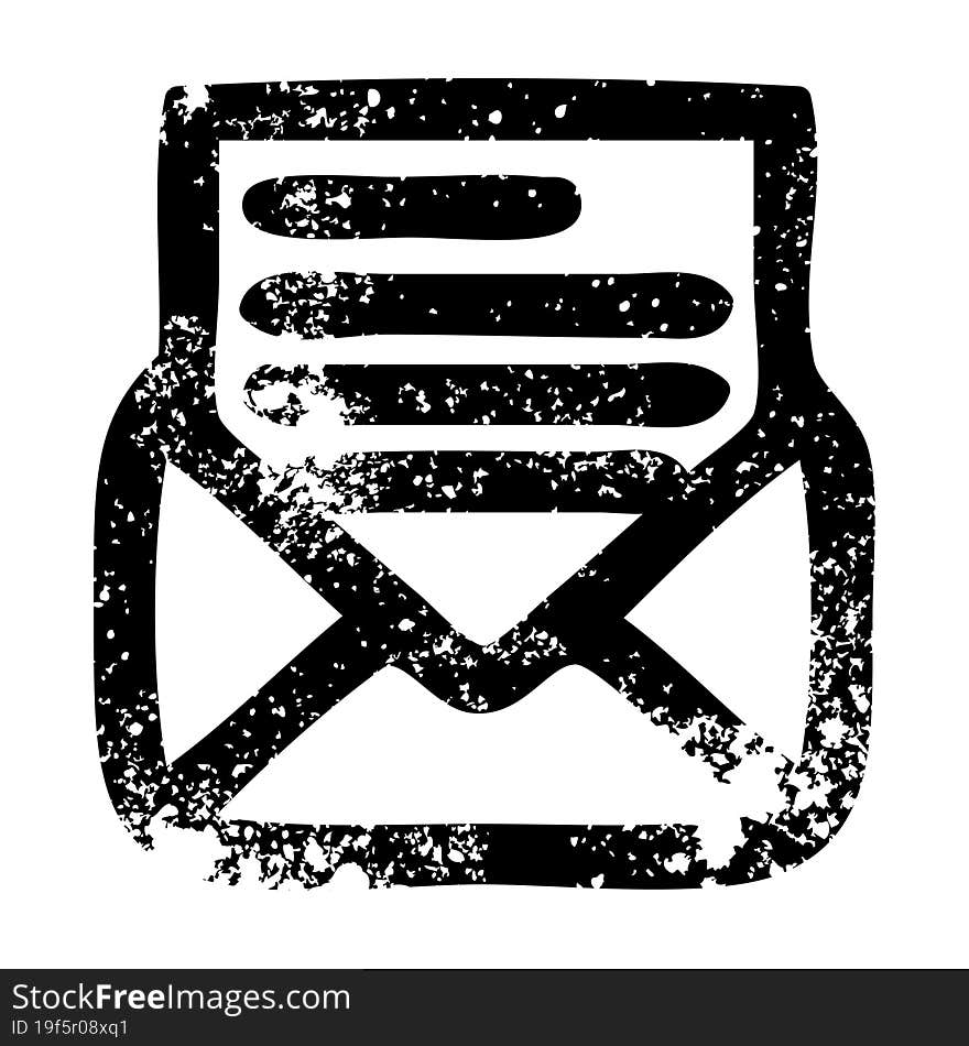 envelope letter distressed icon symbol