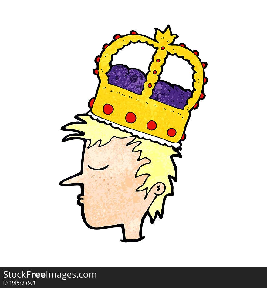 Cartoon Person Wearing Crown